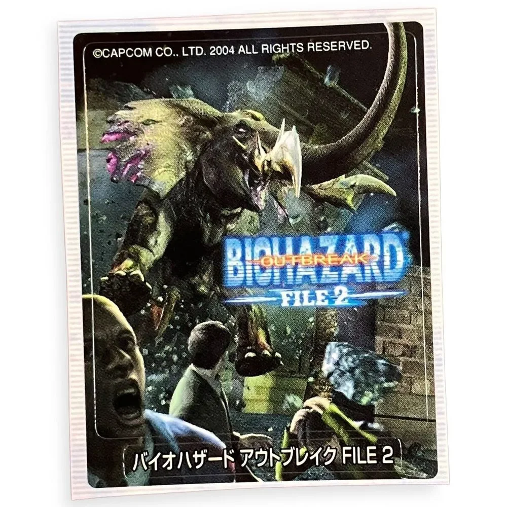 Sony PlayStation 2 PS2 Resident Evil Outbreak File 2 Memory Card Skin Sticker